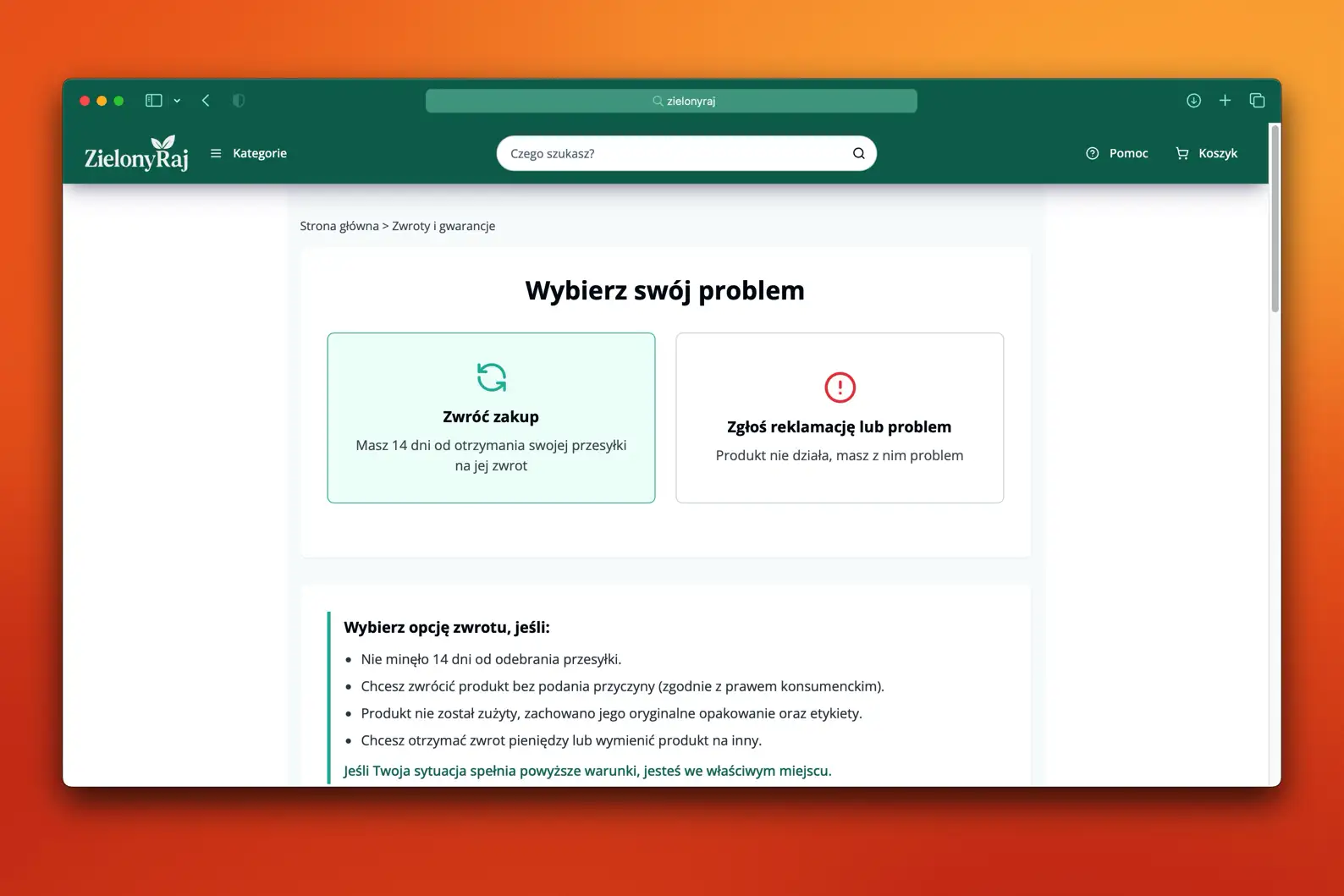 Zwroty i gwarancja